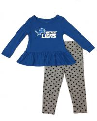 Lions Toddler Girl Long Sleeve Top and Leggings Set